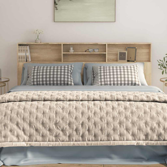 Headboard Cabinet Sonoma Oak 200cm | HomeAndLiving