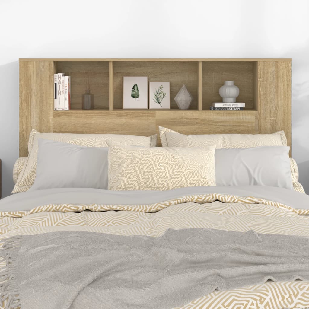 Headboard Cabinet Sonoma Oak 140cm | HomeAndLiving