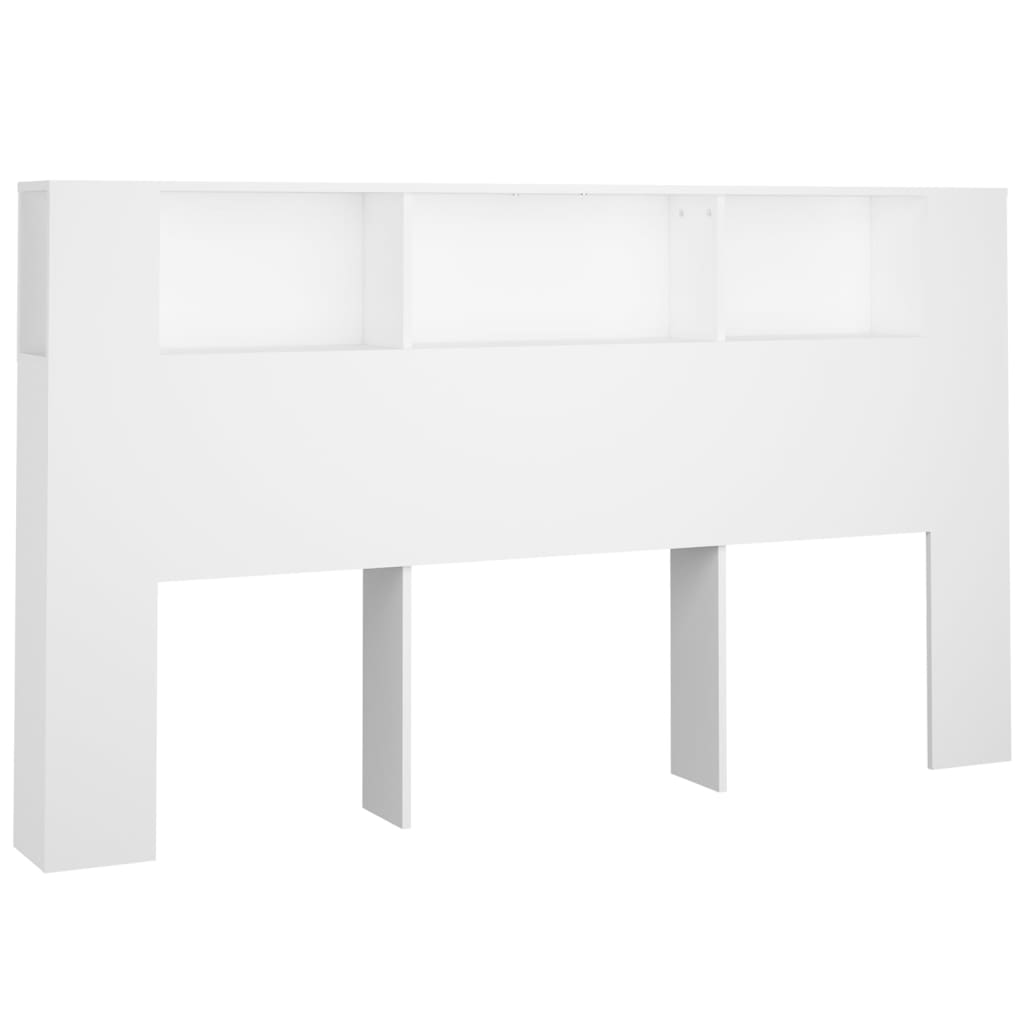 Headboard Cabinet White 180cm Wall Mount | HomeAndLiving