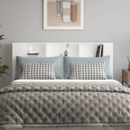 Headboard Cabinet White 180cm Wall Mount | HomeAndLiving