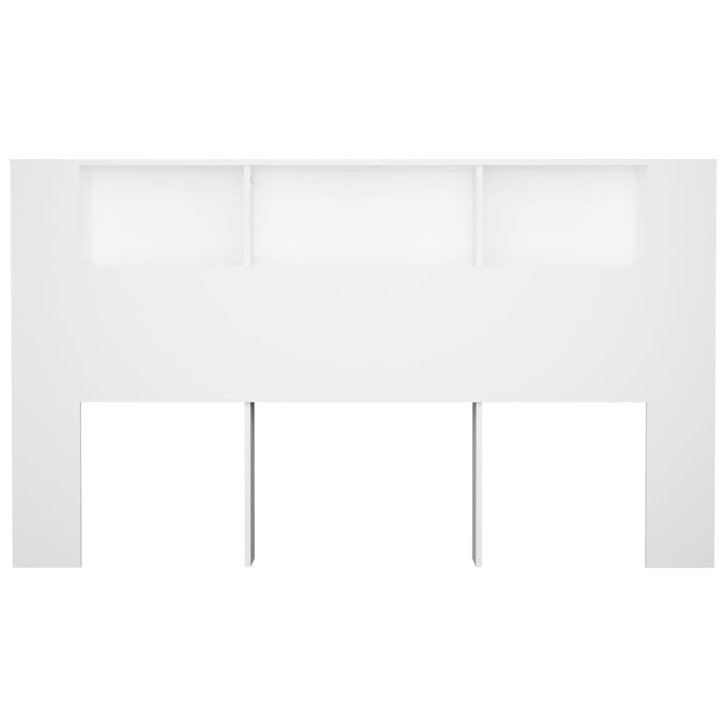 Headboard Cabinet White 180cm Wall Mount | HomeAndLiving