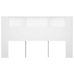 Headboard Cabinet White 180cm Wall Mount | HomeAndLiving