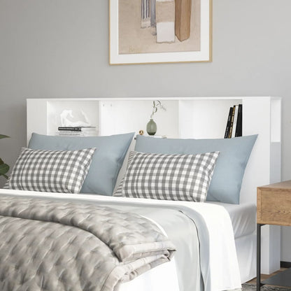 Headboard Cabinet White 180cm Wall Mount | HomeAndLiving