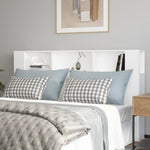 Headboard Cabinet White 180cm Wall Mount | HomeAndLiving