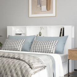 Headboard Cabinet White 180cm Wall Mount | HomeAndLiving