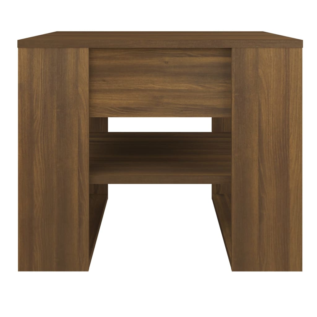 Coffee Table Brown Oak Engineered Wood - 55.5×55×45cm