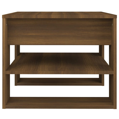 Coffee Table Brown Oak Engineered Wood - 55.5×55×45cm