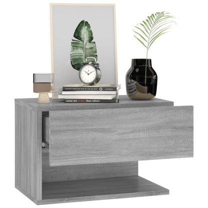 Wall Bedside Cabinets 2 pcs Grey Sonoma - 46×29.5×30cm