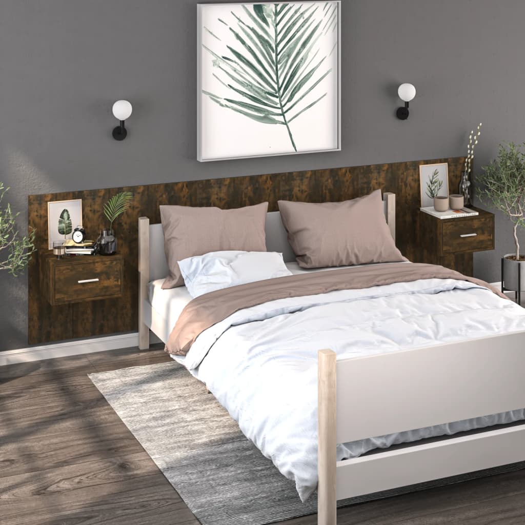 Wall Bedside Cabinet - 48.5×32.5×80cm