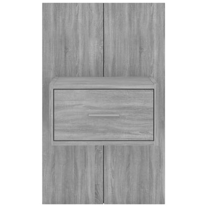 Wall Bedside Cabinet Grey Sonoma Engineered