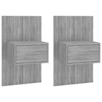 Wall Bedside Cabinets 2 pcs Grey Sonoma