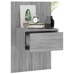 Wall Bedside Cabinets 2 pcs Grey Sonoma