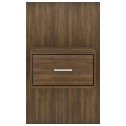 Wall Bedside Cabinet Brown