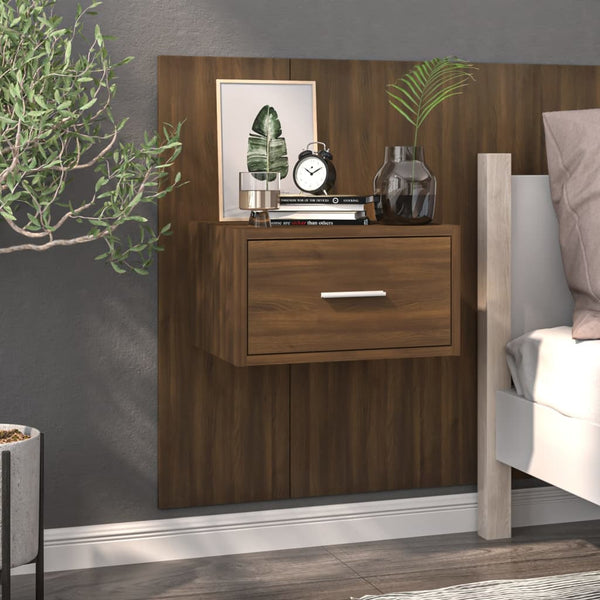  Wall Bedside Cabinet Brown