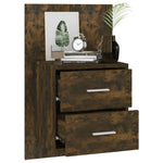 Wall Bedside Cabinet Smoked
