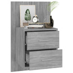 Wall Bedside Cabinet Grey