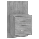 Wall Bedside Cabinets 2 pcs Grey