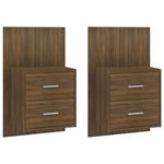 Wall Bedside Cabinets 2 pcs Oak Engineered Wood