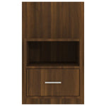 Wall Bedside Cabinet Brown Oak Engineered Wood