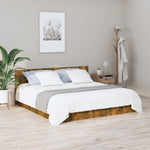 Bed Headboard Smoked Oak Engineered Wood