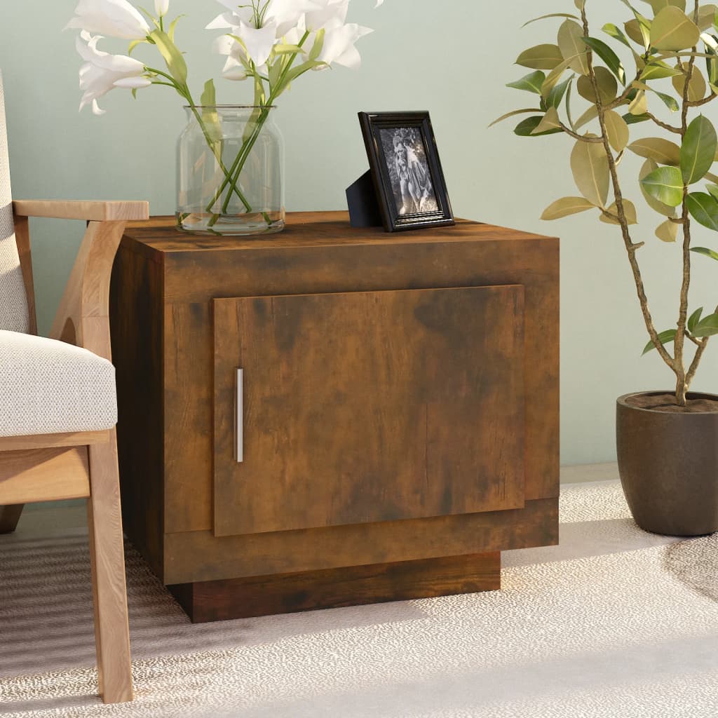 Coffee Table Smoked Oak Engineered Wood - 51×50×45cm
