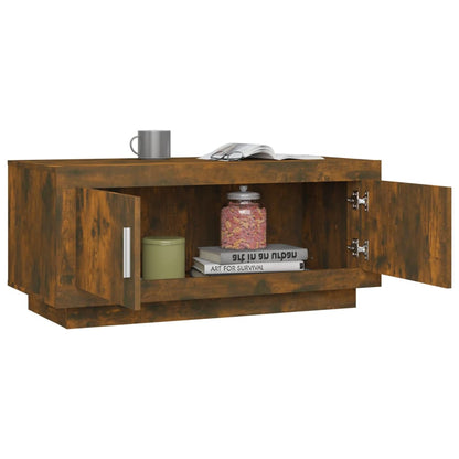 Coffee Table Smoked Oak Engineered Wood - 102×50×45cm