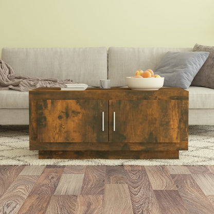 Coffee Table Smoked Oak Engineered Wood - 102×50×45cm