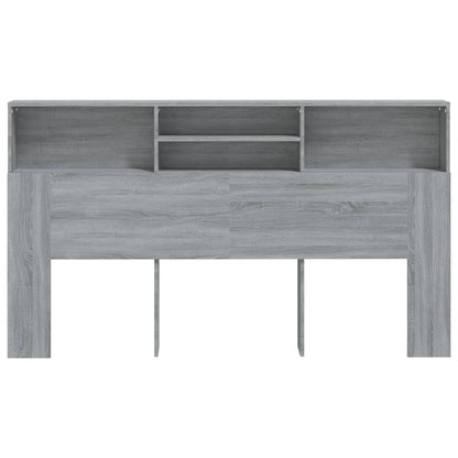 Headboard Cabinet Grey Sonoma