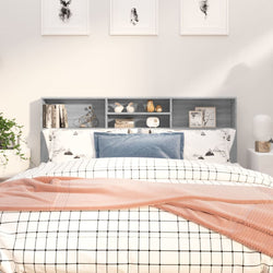 Headboard Cabinet Grey Sonoma