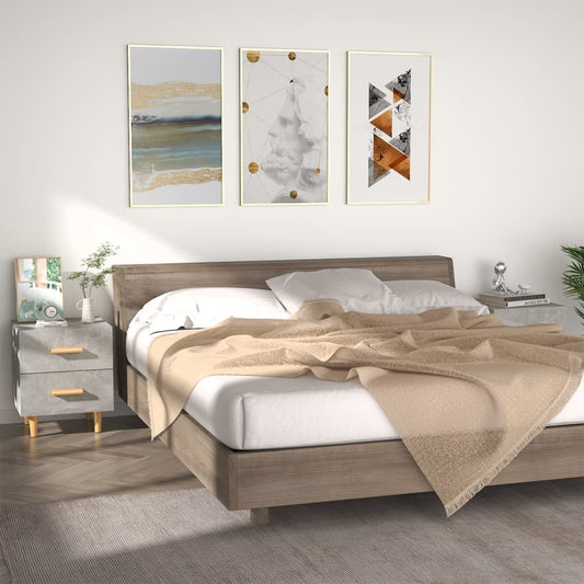 Bed Cabinets 2 pcs Concrete Grey