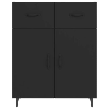 Sideboard Black Engineered Wood
