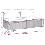 Modern 2 Piece Garden Lounge Set Daily Living Essential Garden Leisure