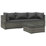 Pinewood Comfort : 4-Piece Garden Lounge Set with Plush Cushions