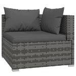 Urban Rattan Relaxation: 5-Piece Garden Lounge Set with Plush Grey Cushions