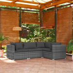 Natural Comfort Haven: 4-Piece Pinewood Garden Lounge Set with Plush Cushions