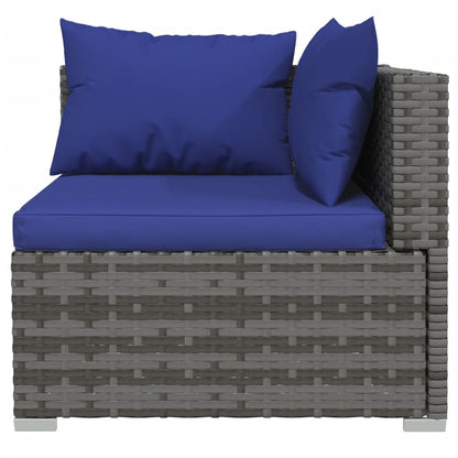 10 Piece Garden Lounge Set with Cushions Poly Rattan