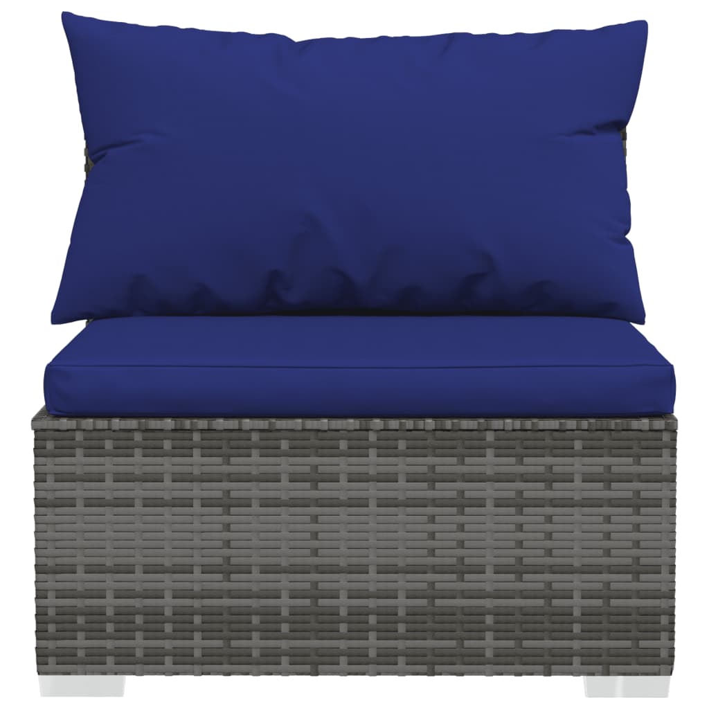 10 Piece Garden Lounge Set with Cushions Poly Rattan
