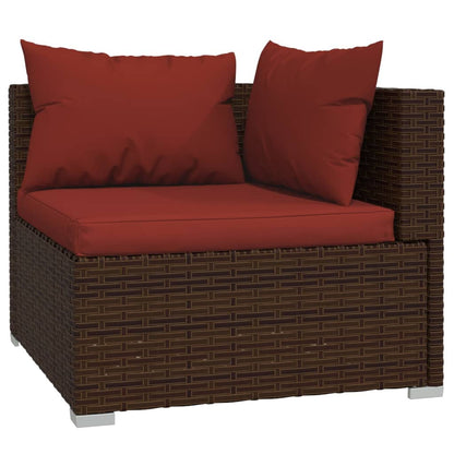 10 Piece Garden Lounge Set with Cushions Poly Rattan - 60×60×30cm