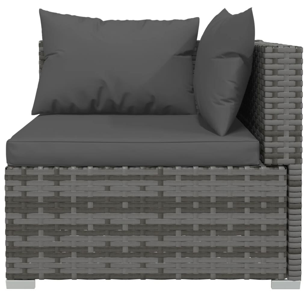 Rattan Retreat: 11-Piece Garden Lounge Set with Plush Cushions