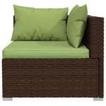 13 Piece Garden Lounge Set with Cushions Poly Rattan-Brown
