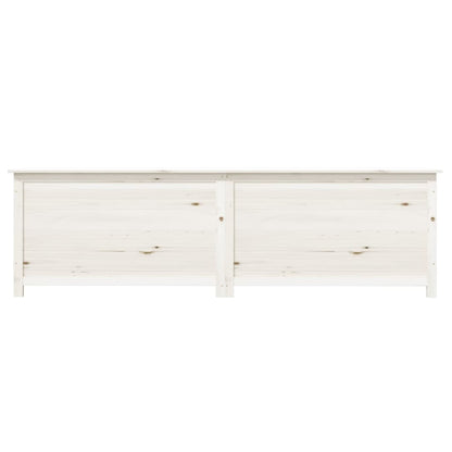 Outdoor Cushion Box White Solid Wood Fir