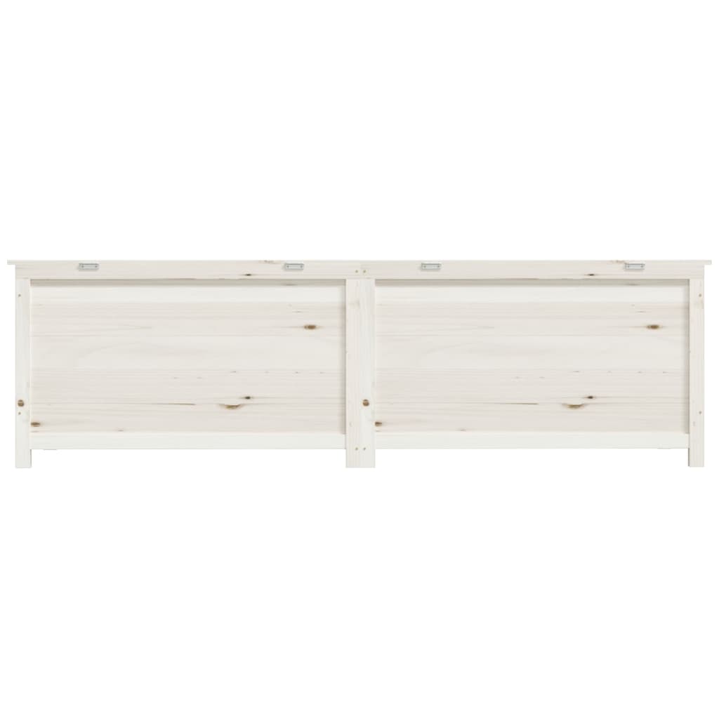 Outdoor Cushion Box White Solid Wood Fir