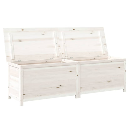 Outdoor Cushion Box White Solid Wood Fir