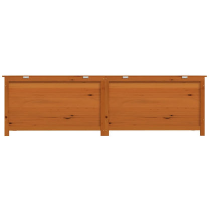 Outdoor Cushion Box Brown Solid Wood Fir