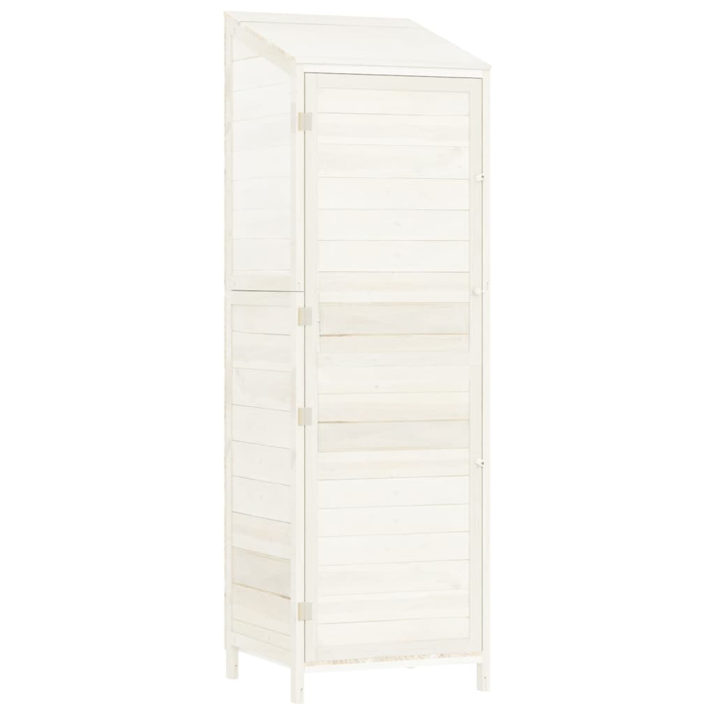 Garden Shed White Solid Wood Fir