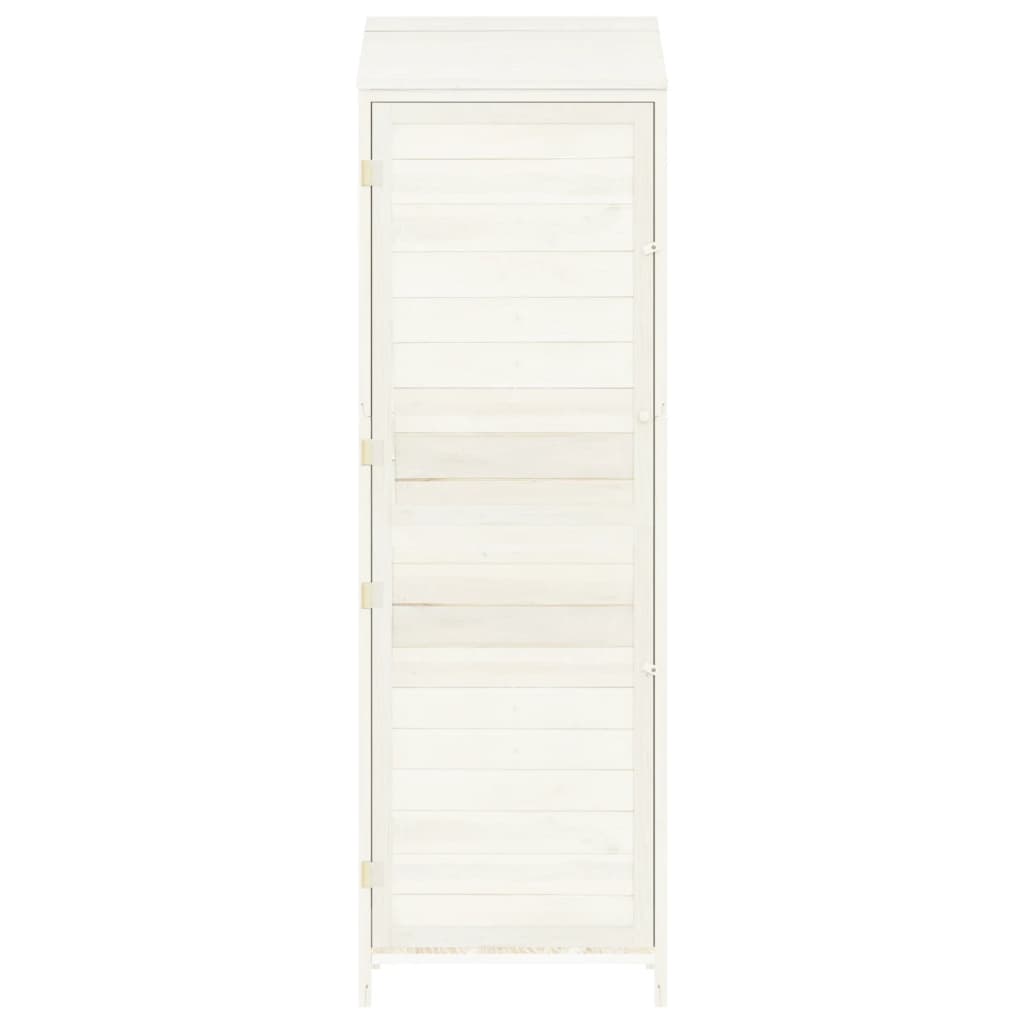 Garden Shed White Solid Wood Fir