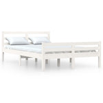 Bed Frame White Solid Wood Queen Size