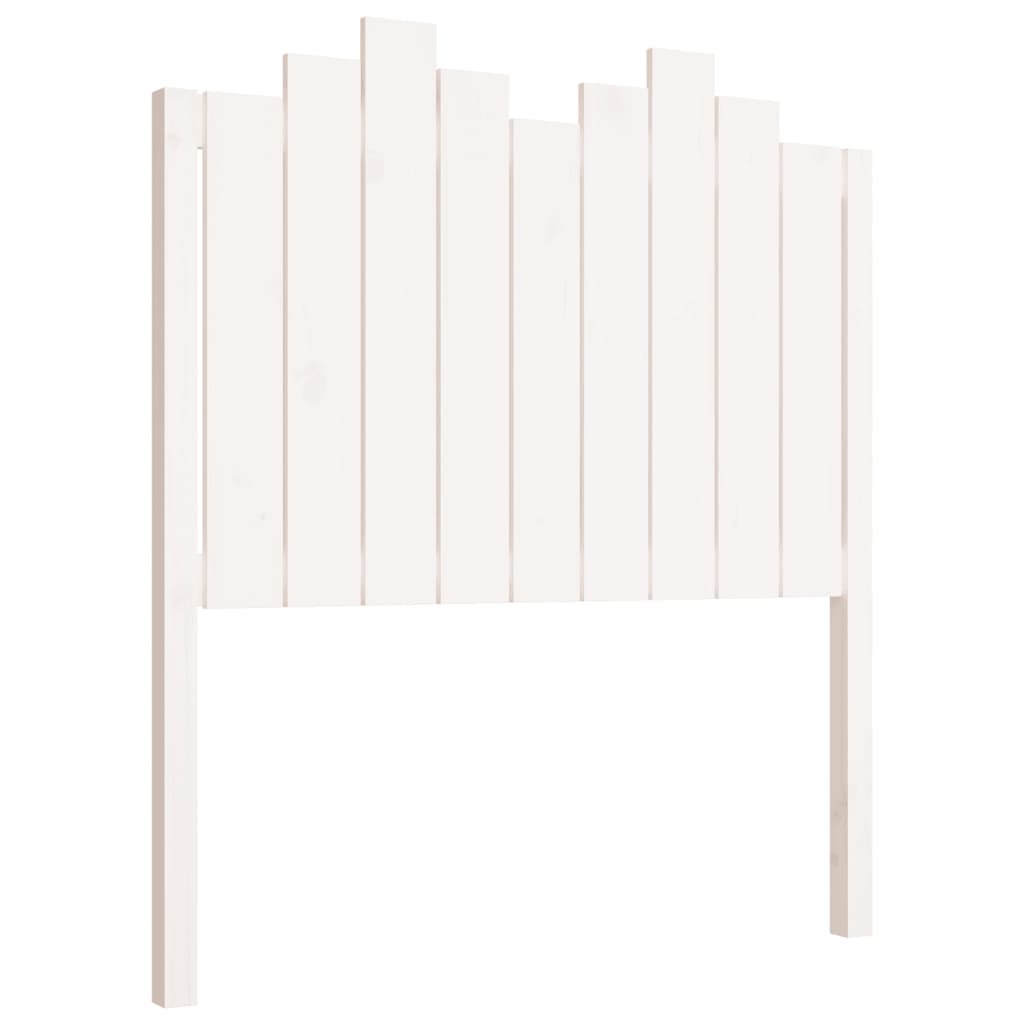 Bed Headboard White Wood Pine