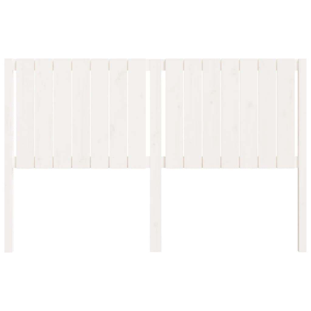 Bed Headboard White Solid Wood Pine