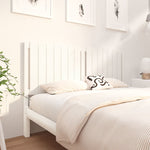 Bed Headboard White Solid Wood Pine